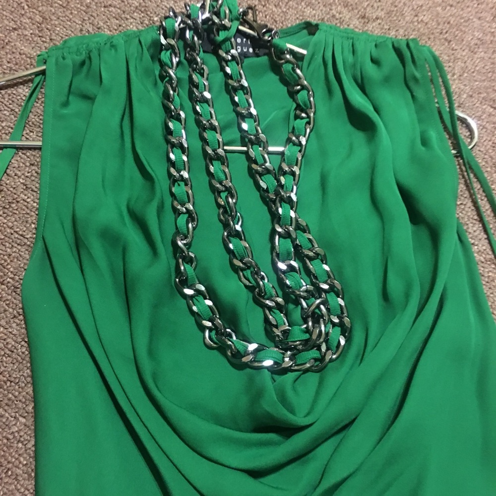 Green top with Hardware rare find classy yet edgy